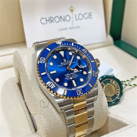 gold silver blue rolex|Rolex submariner gold blue dial.